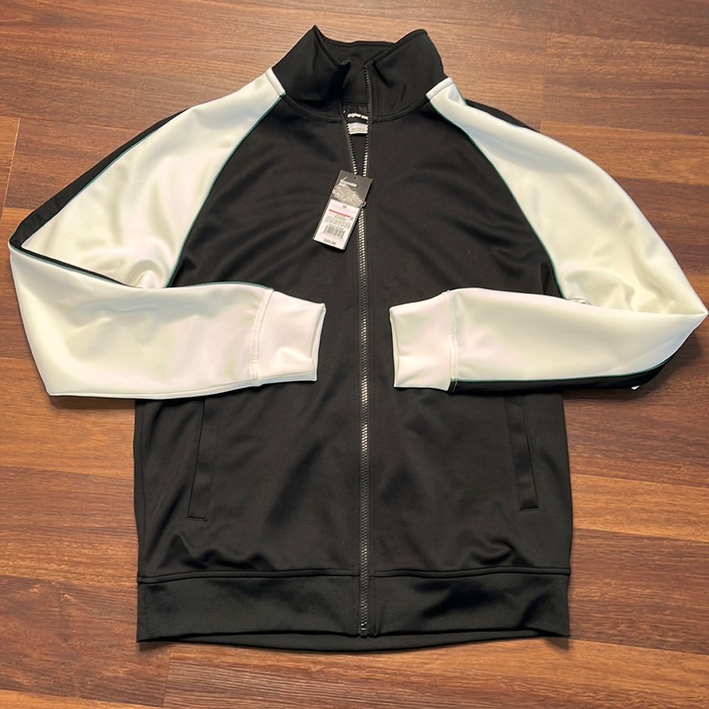 Original use, men’s track jacket black/white/green